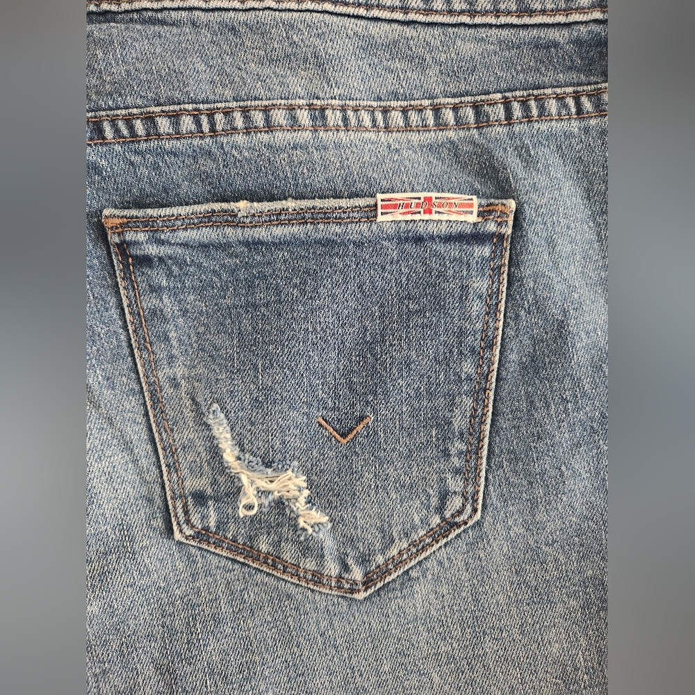 HUDSON DISTRESSED KRISTA SKINNY JEANS - Picture 9 of 10